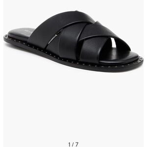 Kelsi Dagger Bravo Slide Studded Sandal Size 8 Black NIB